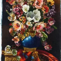 تابلو فرش  دستبافت  ابریشم|تابلو فرش|تبریز, |دیوار