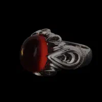 انگشتر فدیوم ((مهرداد غلامرضا )) عقیق سرخ یمنی