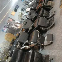 میز بغل چرم سفید طرح سنگ