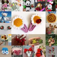 انواع بافتی سرکلیدی آویز و کلاه با رنگ های متنوع