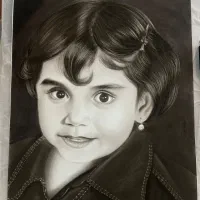 طراحی چهره سیاه قلم