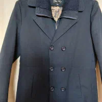 کت کاپشن کتان ، دویقه ، سرمه ای ، سایز ۴۰