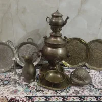 سماور زغالی وقابلمه مسی|کلکسیون اشیاء عتیقه|کرمانشاه, |دیوار