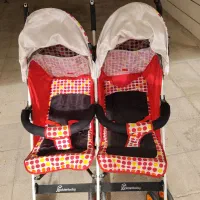 کالسکه دوقلو جنس خوب نو|کالسکه و لوازم جانبی|قزوین, |دیوار