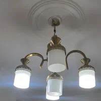 لوستر فلزی رنگ طلایی ثابت