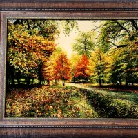 تابلو فرش پاییز بسیار زیبا