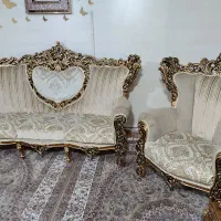 مبل استیل هفت نفر ه بامیزعسلی پارچه ترک|مبلمان خانگی و میز عسلی|باغستان, |دیوار