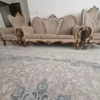فروش مبل۷نفره میز تلویزیون ویترین فرش۶و۱۲ متری۲عدد|میز تلویزیون|تاکستان, |دیوار
