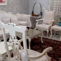 مبل استیل ۷ نفره به همراه ناهارخوری و ویترین|مبلمان خانگی و میز عسلی|پردیس, فاز ۲|دیوار