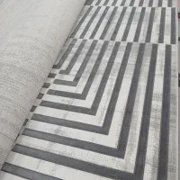 فرش ونتیج کرم طوسی کرم نسکافه ای