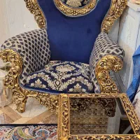 مبل ۹نفره باچهار عددمیز و۶عددکوسن ویک جلومبلی|مبلمان خانگی و میز عسلی|باقرشهر, |دیوار
