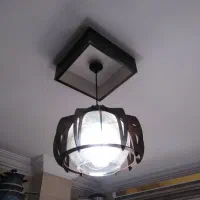 لوستر چوبی|لوستر و چراغ آویز|قائم‌شهر, |دیوار