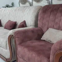 مبل راحتی هفت نفره بهمراه جلومبلی وعسلی