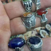 چند عدد انگشتر با نقره عیار و اکثر سنگهای معدنی|جواهرات|اهواز, اسلام آباد شرقی|دیوار