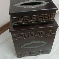 سطل به همراه جعبه دستمال کاغذی