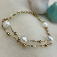 دستبند مرواریدی جواهری