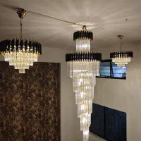 لوستر دوبلکس و بلند ارتفاع دو متر و 3 متر vs light|لوستر و چراغ آویز|تهران, منیریه|دیوار