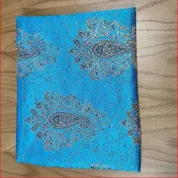 رومیزی ترمه فیروزه ای زرکوب|پرده، رانر، رومیزی|کرمان, |دیوار