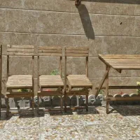 میز ۴ نفره تاشو و چوبی... سالم ، نو و دست نخورده