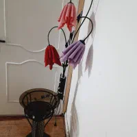 آباژور سه چراغ مدل لاله|چراغ خواب و آباژور|خوی, |دیوار