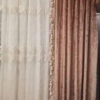 پرده تور با والان  مخمل تمیز وسالم|پرده، رانر، رومیزی|اصفهان, دستگرده|دیوار