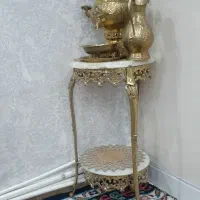 سماور زغالی و پارچ و قوری و پایه برنز اصل