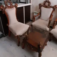 مبلمان ۹ نفره به همراه میز و عسلی در حد نو