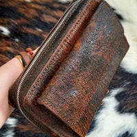 کیف دستی مدارک ساخته شده با چرم طبیعی|کیف، کفش، کمربند|رشت, خرسندی|دیوار