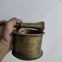 هاون برنجی چراغ نفتی قدیمی پریموس عتیقه