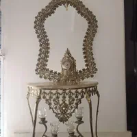 ایینه و شمعدان و ساعت برنز|کلکسیون اشیاء عتیقه|بندرعباس, |دیوار