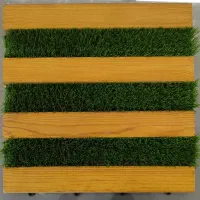 تایل ترکیبی ترمو وود و چمن مصنوعی 40*40