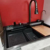 سینک روکار و توکار استیل البرز / الماس  آبشاری