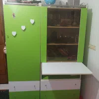 کمد کتابخانه و میز تحریر|کتابخانه، شلف، قفسههای دیواری|بهشهر, |دیوار