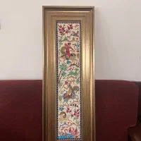 تابلوفرش شکارگاه تمام ابریشم بافت قم