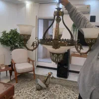 لوستر تک شاخه و دو عدد ۳ شاخه|لوستر و چراغ آویز|رشت, آزادگان|دیوار