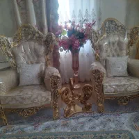 مبل سلطنتی 9نفره|مبلمان خانگی و میز عسلی|محمدیه-قزوین, |دیوار