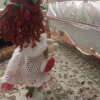 عروسک قلاب بافی دختر شقایق زیبا