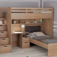 تخت دو طبقه کورد چوب