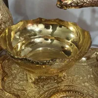 ست کامل سماور ورق طلا 14عیار|سماور، چای‌ساز، قهوه‌ساز|ارومیه, |دیوار