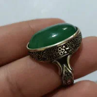 انگشتر عقیق سبز اصل