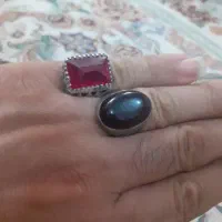 دو عدد  انگوشتر یاقوت و عقیق|جواهرات|قم, باسکول|دیوار
