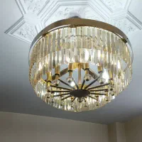 لوستر کریستال فلزی