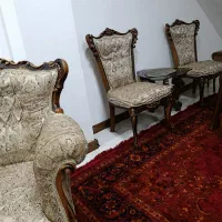 مبل سلطنتی راحتی 9نفره چوب راش|مبلمان خانگی و میز عسلی|گنبد کاووس, |دیوار