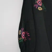 سرفان دوتکه مشکی بافت ومانتوسوییت مخمل گرم بالا