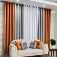 فروش پرده آماده مخمل طلاکوب حریر شاین تخفیف ویژه