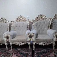 مبل سلطنتی مبل استیل ۹ نفره سالم|مبلمان خانگی و میز عسلی|ملارد, |دیوار