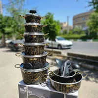 سرویس قابلمه ۲۱ پارچه ماموت طرح سنگ|ظروف پختوپز|مشهد, پورسینا|دیوار