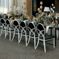 صندلی کلاسیک رنگ سفید طلایی/تالار رستوران