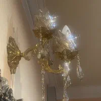 لوستر برنز اصل ۶ شاخه و۵ شاخه با دیوارکوب شیک|لوستر و چراغ آویز|اصفهان, فیض|دیوار