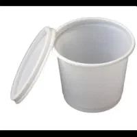 سطل یکبارمصرف ماستی شفاف و با درب